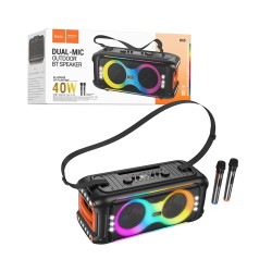 Hoco Portable Wireless Speaker HA9 Kayman with Dual Mic Black Hoco Portable Wireless Speaker HA9 Kayman with Dual Mic Black